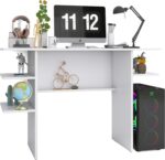Mesa para Computador Gamer com Prateleiras e RGB: organização, refrigeração e design moderno para seu setup. - Imagem 4