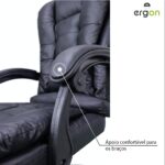 Cadeira Presidente Reclinável com Pillow Top e Molas Ensacadas: conforto ergonômico e ajuste de altura para escritório e home office - Imagem 3