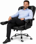 Cadeira Presidente Reclinável com Pillow Top e Molas Ensacadas: conforto ergonômico e ajuste de altura para escritório e home office - Imagem 9