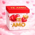 Caixa de Presente Coração Te Amo Luxo com laço de cetim, ideal para Dia das Mães e Namorados. - Imagem 4