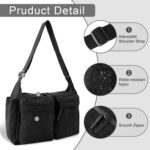 Bolsa mensageiro de nylon leve e espaçosa, ideal para escola e notebook, com conforto e praticidade diária - Imagem 3