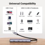 UGREEN Hub USB C de alumínio 4 portas: expanda conexões com 2 USB-C e 2 USB 3.0 em 5 Gbps para seu dispositivo. - Imagem 5
