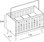 Berço Mini Cama Americano Isis Móveis Reller Areia em MDF com pintura UV, ideal para o quarto do bebê com segurança e praticidade. - Imagem 3