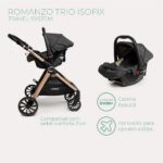 Travel System Infanti Romanzo Trio com Isofix: carrinho completo, confortável e compacto para passeios com mais praticidade e segurança. - Imagem 6