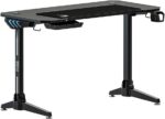 Mesa Gamer Rise Mode I Preto 120x60cm com LED RGB, suporte para headset e alta resistência para seu setup. - Imagem 3
