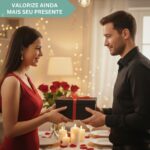 Caixa de Presente Preta Premium 28x28x15cm: elegante, dobrável, reutilizável e ideal para presentes médios com fita vermelha. - Imagem 5
