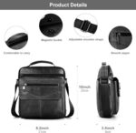 Bolsa de ombro masculina de couro, resistente e versátil para uso diário, trabalho e viagem - Imagem 3