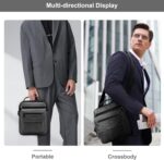 Bolsa de ombro masculina de couro, resistente e versátil para uso diário, trabalho e viagem - Imagem 5