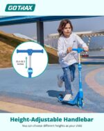 Gotrax K03: scooter infantil com rodas LED, guidão ajustável e passeio seguro para crianças. - Imagem 3
