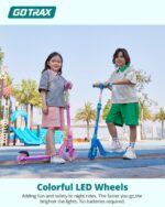 Gotrax K03: scooter infantil com rodas LED, guidão ajustável e passeio seguro para crianças. - Imagem 5