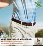Cinto KEMISANT masculino trançado elástico, pacote com 2, ajuste confortável para jeans, golfe, trabalho e presente. - Imagem 3