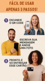 Cartão Presente Inovador Personalizável com QR Code: grave mensagem e foto para surpreender em qualquer ocasião. - Imagem 4