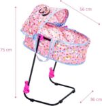 Berço de Boneca Veneza 2 em 1 Bebê Conforto Unicórnio com tiara: diversão e cuidado para brincar de mamãe. - Imagem 3
