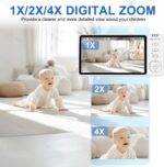 Babá Eletrônica 5" com Câmera HD 720P, visão noturna, VOX e sem Wi‑Fi para monitorar seu bebê com segurança e praticidade - Imagem 4