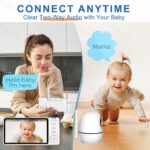 Babá Eletrônica 5" com Câmera HD 720P, visão noturna, VOX e sem Wi‑Fi para monitorar seu bebê com segurança e praticidade - Imagem 6