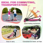 Kids Kick Scooter LED 3 rodas ajustável para crianças, dobrável e antiderrapante, ideal para diversão e segurança. - Imagem 7