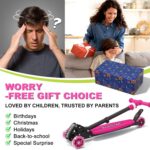 Kids Kick Scooter LED 3 rodas ajustável para crianças, dobrável e antiderrapante, ideal para diversão e segurança. - Imagem 9