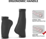 Punhos ergonômicos para bicicleta com bloqueio duplo, borracha antifadiga e absorção de choque para e-bikes e dobráveis - Imagem 6