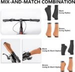 Punhos ergonômicos para bicicleta com bloqueio duplo, borracha antifadiga e absorção de choque para e-bikes e dobráveis - Imagem 7