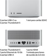 Apple Mac Studio M3 Ultra: desempenho extremo para criação profissional, IA e multitarefa com 96 GB de RAM e 1 TB SSD. - Imagem 4
