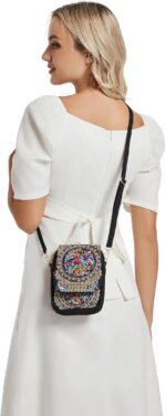 Bolsa Levayhill bordada para celular, leve e compacta, ideal para moedas e viagens no dia a dia - Imagem 5