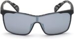Adidas Óculos de sol SP0019 cinza espelhado CAT3: estilo, proteção e conforto para o verão e esportes. - Imagem 8