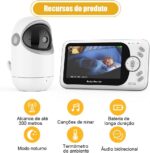 Babá Eletrônica Câmera 4.3" com áudio bidirecional, zoom digital e monitoramento sem Wi-Fi para mais segurança e conforto do bebê - Imagem 3