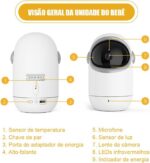 Babá Eletrônica Câmera 4.3" com áudio bidirecional, zoom digital e monitoramento sem Wi-Fi para mais segurança e conforto do bebê - Imagem 5