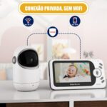 Babá Eletrônica Câmera 4.3" com áudio bidirecional, zoom digital e monitoramento sem Wi-Fi para mais segurança e conforto do bebê - Imagem 6