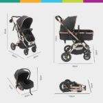 Carrinho c/Bebê Conforto Reversível Elysian Maxi Baby: conforto, segurança e praticidade desde o nascimento. - Imagem 9