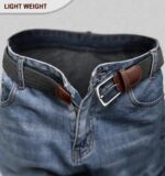 Kit com 2 cintos masculinos elásticos trançados 3,5 cm: conforto, ajuste perfeito e estilo casual para jeans, trabalho e presente. - Imagem 6