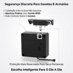 Fechadura invisível eletrônica Varenzia para gavetas e armários: segurança discreta com abertura RFID. - Imagem 6