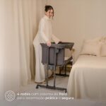 Berço Infanti Donatello co-bed Cinza Grafite: conforto e segurança para o bebê, com montagem rápida e acesso fácil. - Imagem 8