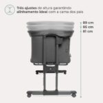 Berço Infanti Donatello co-bed Cinza Grafite: conforto e segurança para o bebê, com montagem rápida e acesso fácil. - Imagem 9