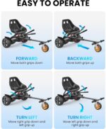 Gyroor K2 Hoverboard Go Kart ajustável: conforto, segurança e diversão para crianças e adultos - Imagem 6