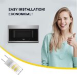 Lâmpada LED G8 para Micro-ondas 20W, substitui WB25X10019, 6000K, 2 pacotes, fácil instalação e economia de energia - Imagem 4