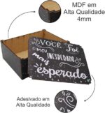 Caixa Organizadora Presente Dia dos Namorados MDF Premium: charme, durabilidade e decoração elegante em 23x17x9 cm. - Imagem 3