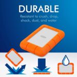 HDD Externo LaCie Rugged Mini 2TB USB 3.0 portátil com resistência a quedas, ideal para armazenamento seguro e prático. - Imagem 8