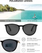 Óculos de sol polarizados retrô com conforto e estilo clássico para mulheres e homens, ideais para uso diário. - Imagem 5