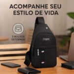 Cenice Bolsa Tiracolo Masculina: compacta, resistente e prática para levar seus itens com estilo e segurança no dia a dia. - Imagem 5