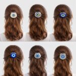 Piranha Feminina Olho Grego Turco Colorida: leve, elegante e ideal para prender cabelo com estilo luxo. - Imagem 7