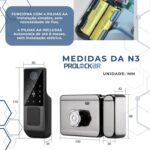 ProlockBR N3: fechadura inteligente IP65 com 5 formas de abertura para mais segurança, praticidade e controle. - Imagem 6