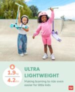BOLDCUBE Teeny: scooter de 3 rodas leve e ajustável para crianças de 3 a 6 anos, com rodas piscantes e direção fácil. - Imagem 5