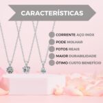 Kit até 3 colares ponto de luz em aço inox com zircônia: presente feminino delicado e durável. - Imagem 5