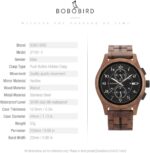 BOBO BIRD relógio cronógrafo masculino de madeira: leve, elegante e multifuncional para negócios, casual e presente ideal - Imagem 8