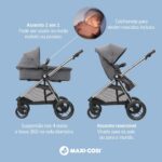 Maxi-Cosi Travel System Anna Luxe Trio Twillic Grey: luxo, conforto e uso do nascimento aos 4 anos. - Imagem 3