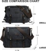 Bolsa mensageiro masculina à prova d’água: grande, resistente e ideal para uso diário com conforto e praticidade. - Imagem 3