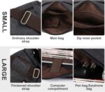 Bolsa mensageiro masculina à prova d’água: grande, resistente e ideal para uso diário com conforto e praticidade. - Imagem 8