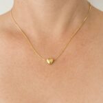 Colar Feminino Coração Banhado a Ouro 18k: presente romântico com caixa, ideal para namorada, noiva e esposa. - Imagem 4