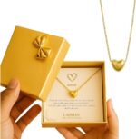 Colar Feminino Coração Banhado a Ouro 18k: presente romântico com caixa, ideal para namorada, noiva e esposa. - Imagem 9